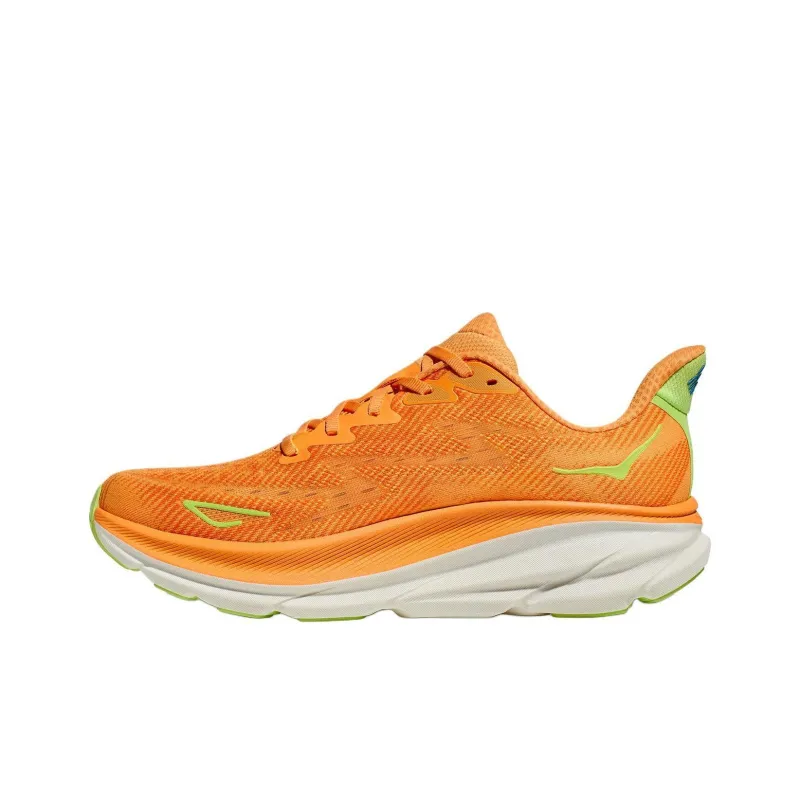 HOKA ONE ONE Clifton 9 Cushioning, Slip Resistant, And Abrasion Resistant Low Top Casual Running Shoes Men's Orange-2