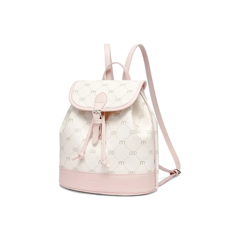 FAIRWHALE Synthetic Leather Sweet Style Refreshing Good Looking Backpack Women's Cherry Blossom Pink-2