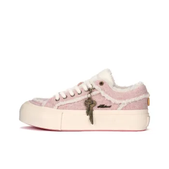 MATNUT Height Increasing Slip Resistant Low Top Skateboard Shoes Unisex Pink