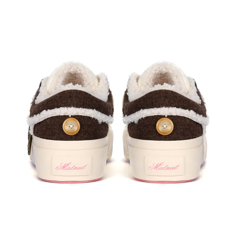 MATNUT Height Increasing Slip Resistant Low Top Skateboard Shoes Unisex Brown-4