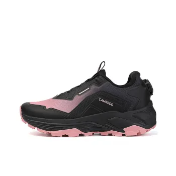 Camssoo Cushioned Slip Resistant Breathable Low Top Trekking Shoes Women's Black Pink