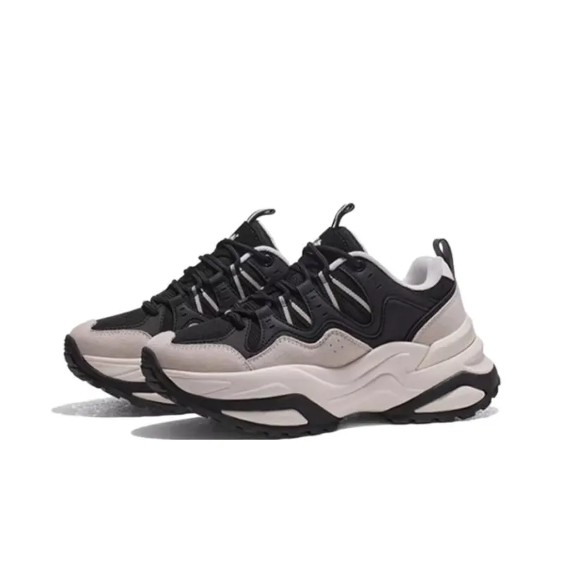 CAMEL Cushioned Wear Resistant Breathable Low Top Chunky Sneakers Men's Gray Brown-2