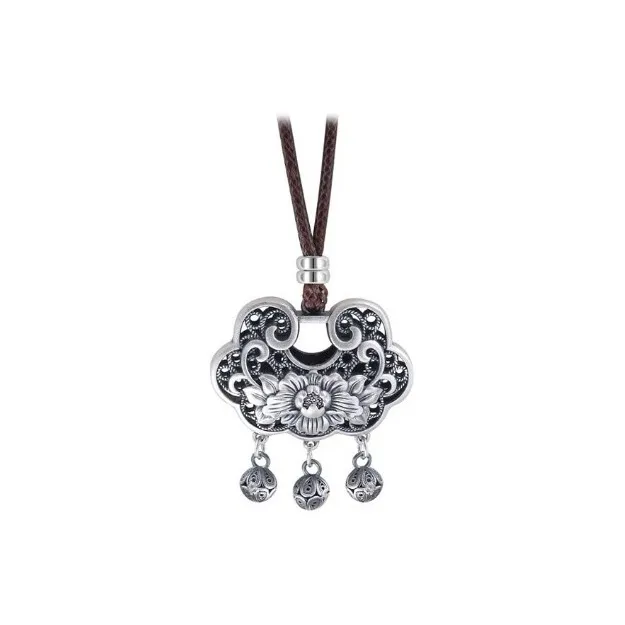 CUTE DAME S999 Sterling Silver Necklaces Unisex Silver-0