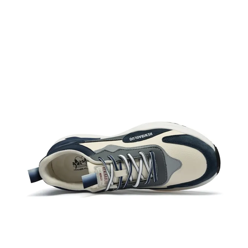HENIBAOLUO Anti Slip Wear Resistant Low Top Casual Shoes Men's-3