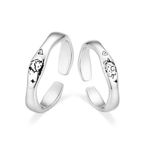 GLOIRE S925 Silver Rings Unisex Exquisite And Luxurious Niche Design Advanced Touch Perfect For Dating And Commuting