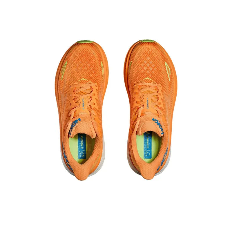 HOKA ONE ONE Clifton 9 Cushioning, Slip Resistant, And Abrasion Resistant Low Top Casual Running Shoes Men's Orange-5