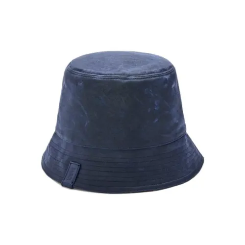 LOEWE Wax Canvas Bucket Hats Unisex Navy