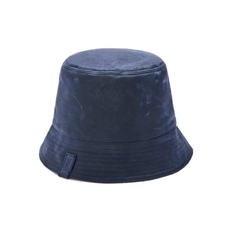 LOEWE Wax Canvas Bucket Hats Unisex Navy-0