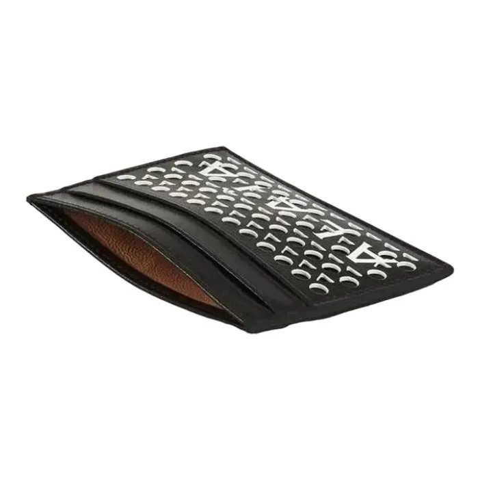Alaia Calfskin Card Holder Women's Black-4