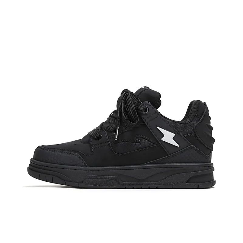 YJ x MKADC Height Increasing Cushioning Low-Top Skateboard Shoes Unisex Black-0