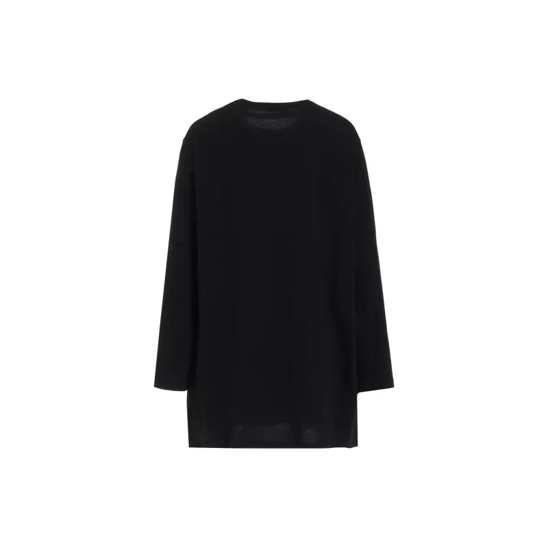 Yohji Yamamoto Single Jersey Printed Long Sleeve T Shirt-1