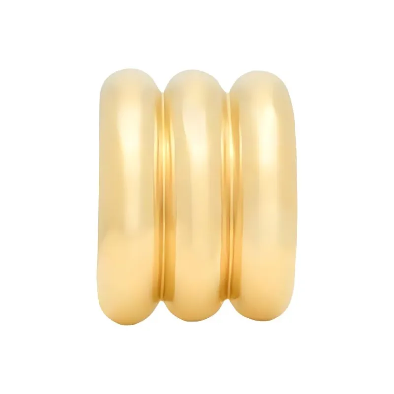 SAINT LAURENT Metal Bangles Unisex Gold-1