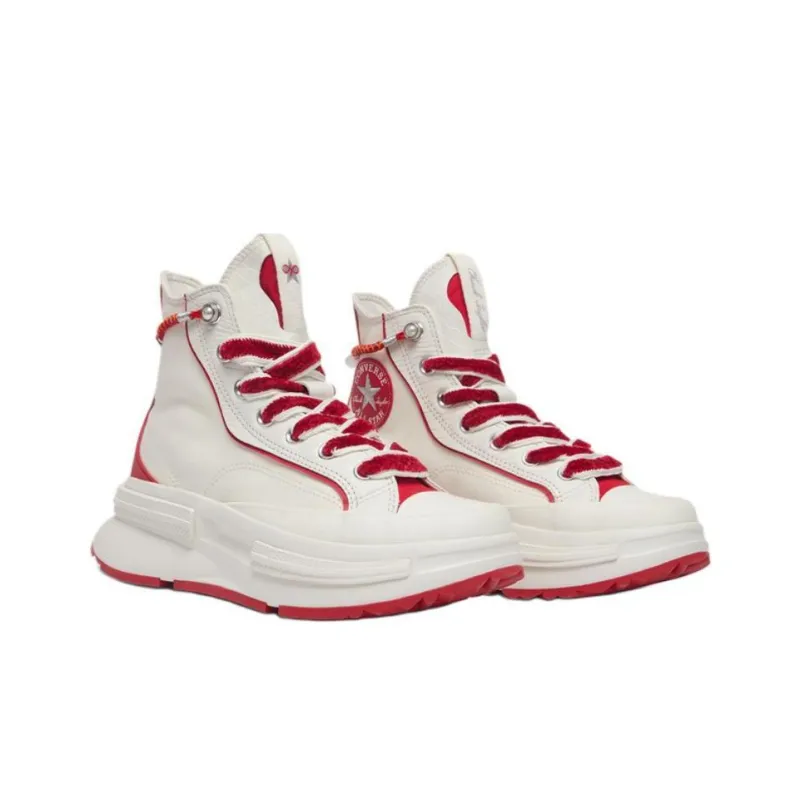 Converse Run Star Legacy CX Anti Slip Wear Resistant High Top Canvas Shoes Unisex Beige Red-2