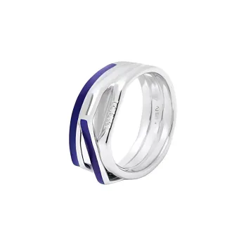 LOEWE Enamel Rings Unisex Silver/Blue