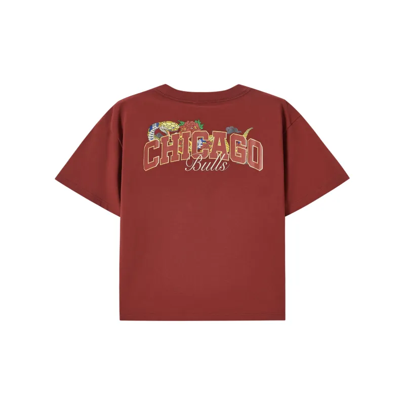 Mitchell & Ness x NBA SS25 T Shirt Chicago Bulls Unisex Dark Red-1