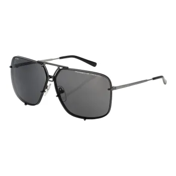 PORSCHE DESIGN Pure Titanium Acrylic Square Sunglasses Men's