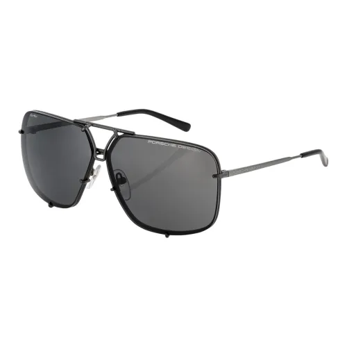 PORSCHE DESIGN Pure Titanium Acrylic Square Sunglasses Men's