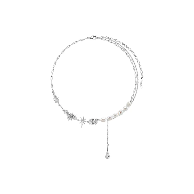 BOONEE ALUS White Gold Plated Copper/Karat Gold Plated Necklaces Women's-2