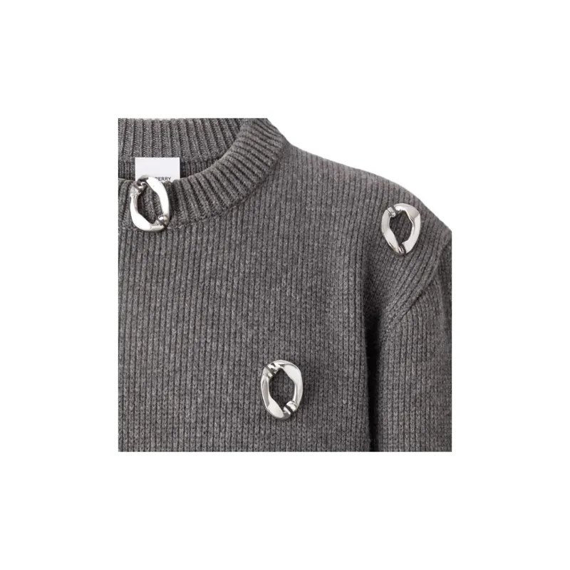 Burberry FW22 Cashmere Sweater Men's Gray-2