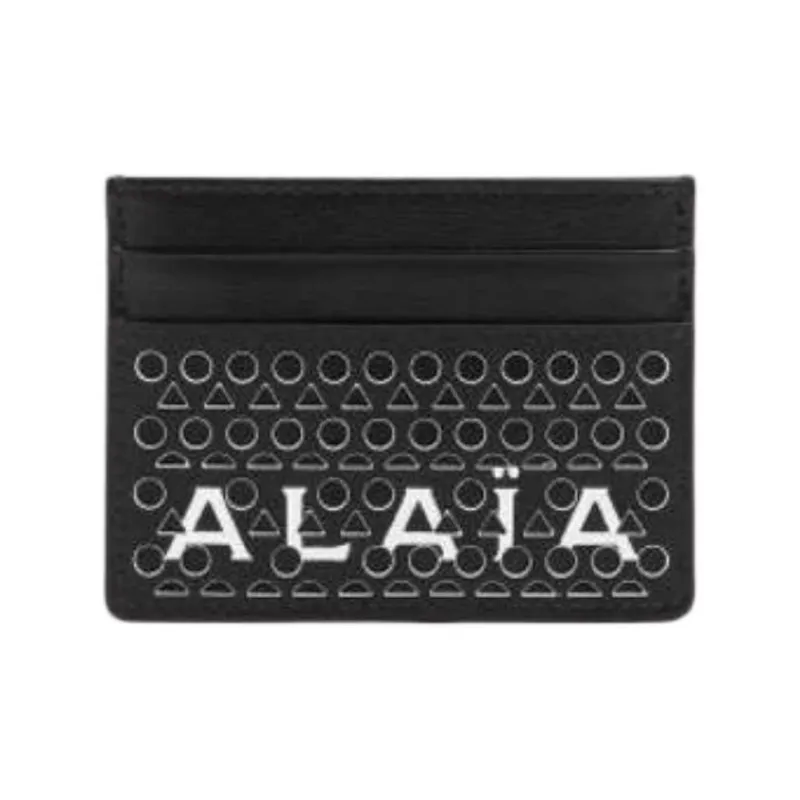 Alaia Calfskin Card Holder Women's Black-1