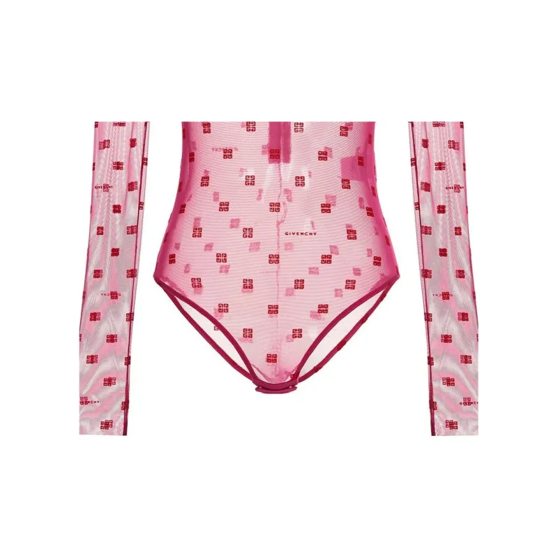Givenchy Jacquard Bodysuit 'Pink/Red'-4