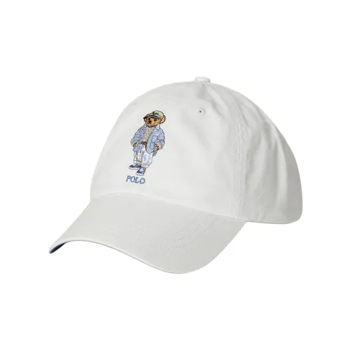 Polo Ralph Lauren Cotton, Leather, Polyester Baseball Caps Men's White