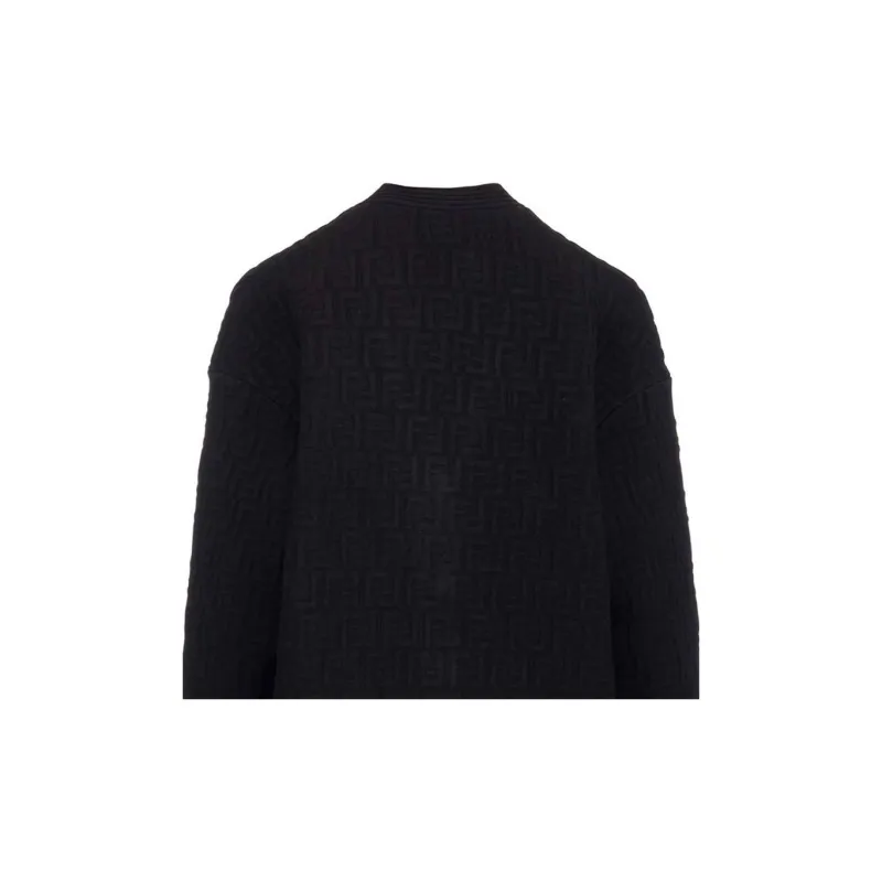 FENDI FF embossed Monogram Cardigan-2