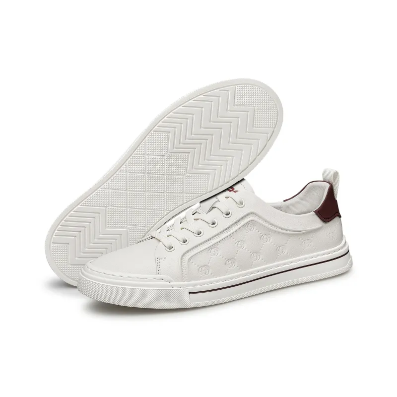 ZRO Skateboard Shoes Men Low Top White Blue/White Red-2