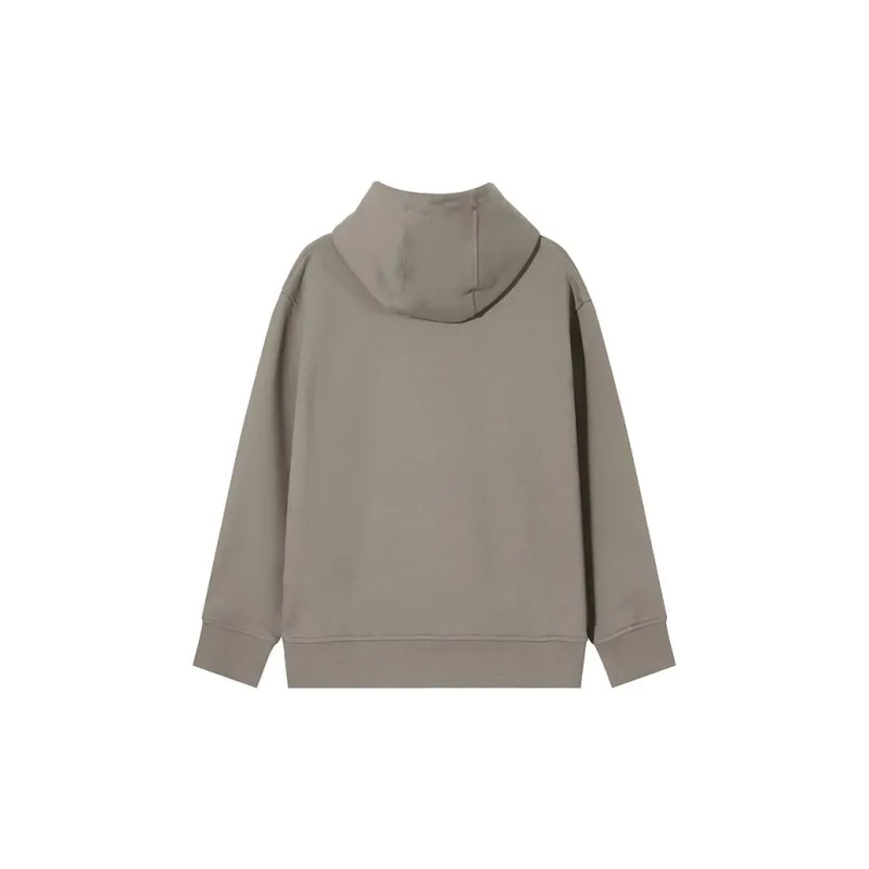 EMPORIO ARMANI Logo Embroidered Drawstring Hoodie-1