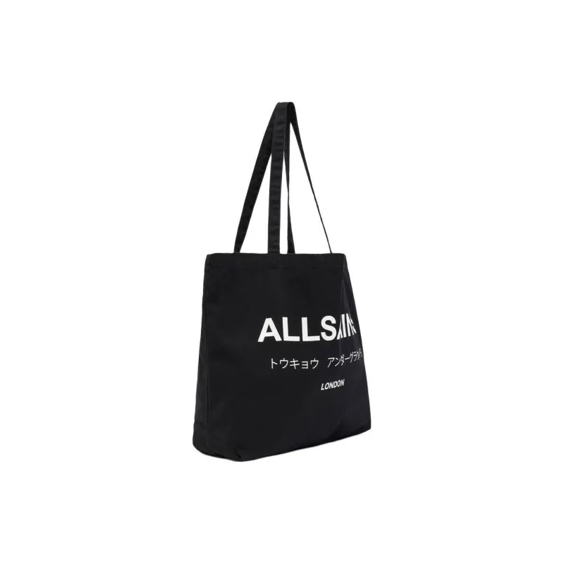 ALLSAINTS Cotton Tote Bag, Shopping Bag, Shoulder Bag Regular Men's Black-1