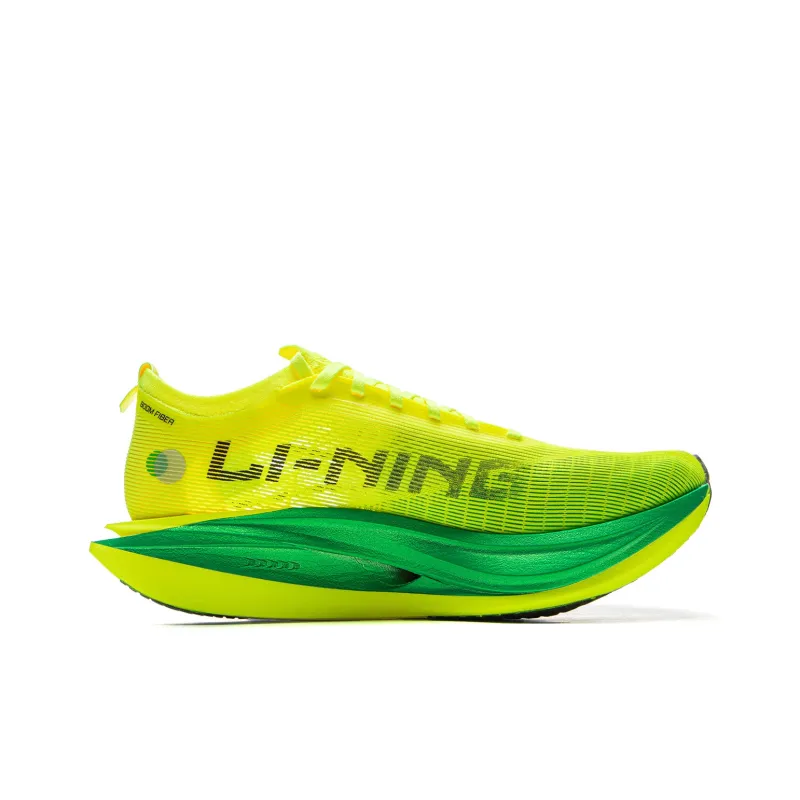 LiNing Flyco 5 ELITE Cushioning Slip Resistant Rebound Low Top Carbon Plate Sprint Running Shoes Unisex Yellow-1
