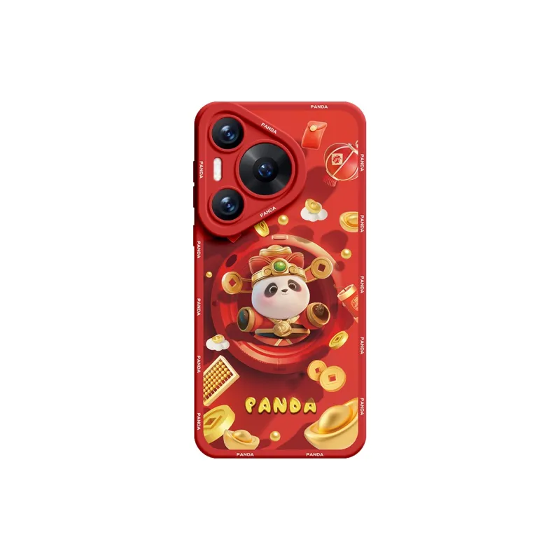 SUPER MOUSE Silicone Material Square Wealth God Phone Cases Compatible With Huawei Pura70/60/50/40/30/pro/pro+/Ultra-9