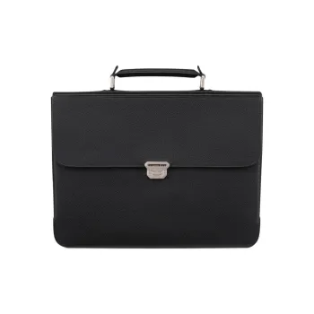 STEFANO RICCI Calfskin Leather Briefcases Men's Black