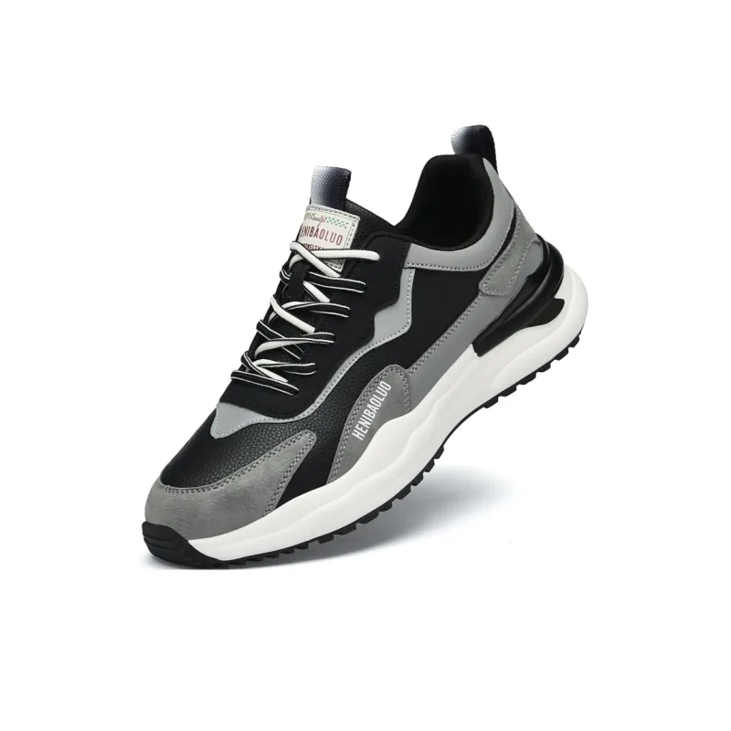 HENIBAOLUO Anti Slip Wear Resistant Low Top Casual Shoes Men's-6