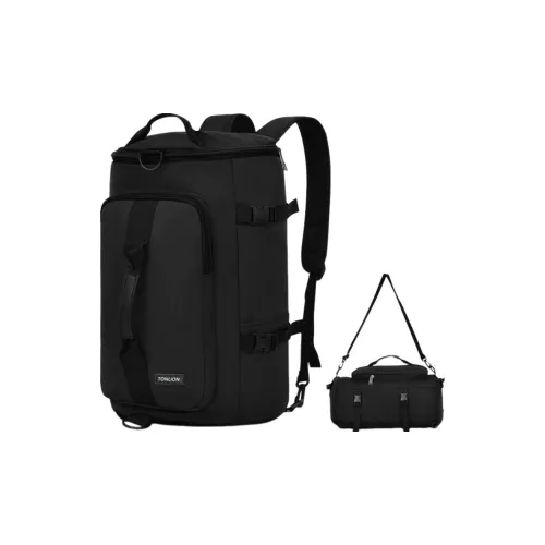 Tonlion Nylon One Shoulder Portable Crossbody Backpack Regular Unisex Black