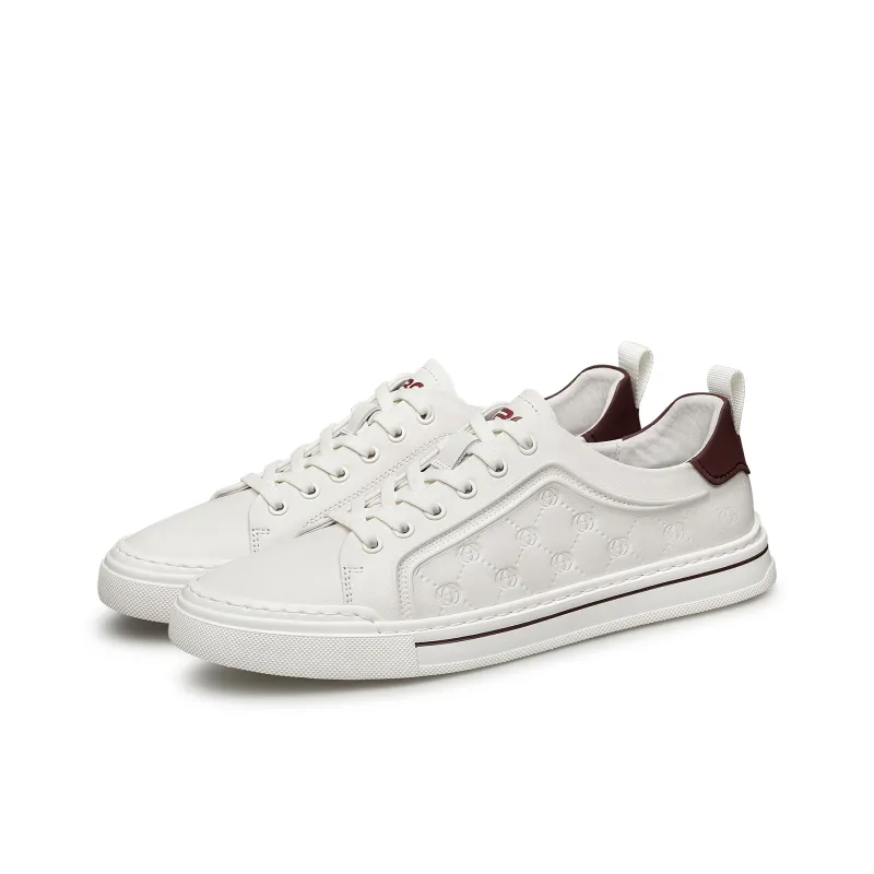 ZRO Skateboard Shoes Men Low Top White Blue/White Red-1
