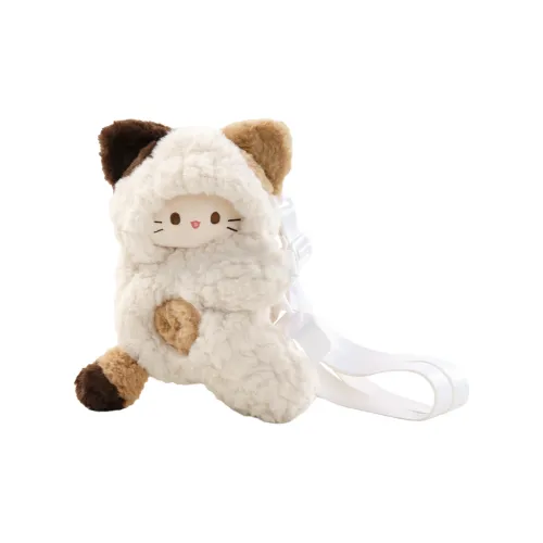 Holding Bamboo Polyester Backpack Medium Size Unisex White
