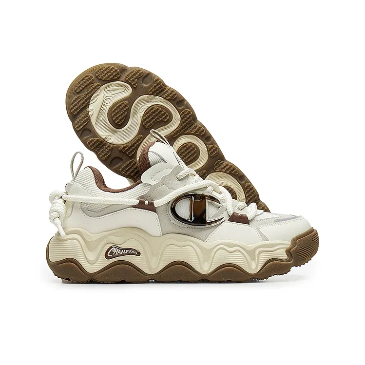 Champion Lava Cake Champ Lava Low Top Casual Shoes Men's Milk White/Walnut-3