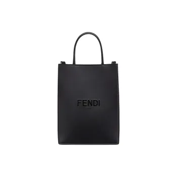 FENDI Calfskin Handbag Men's Black