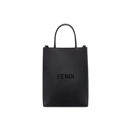 FENDI Calfskin Handbag Men's Black