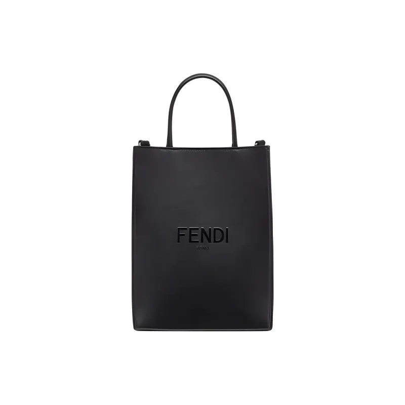 FENDI Calfskin Handbag Men's Black-0