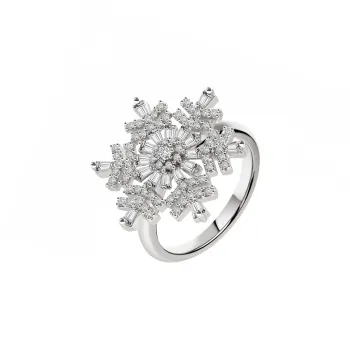 KEYS VIA Copper Alloy Synthetic Cubic Zirconia Rings Women's