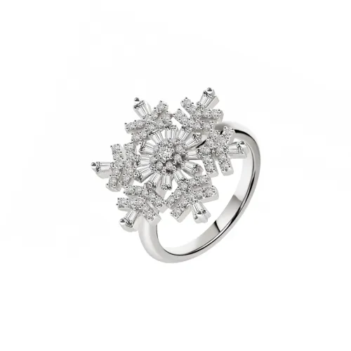 KEYS VIA Copper Alloy Synthetic Cubic Zirconia Rings Women's