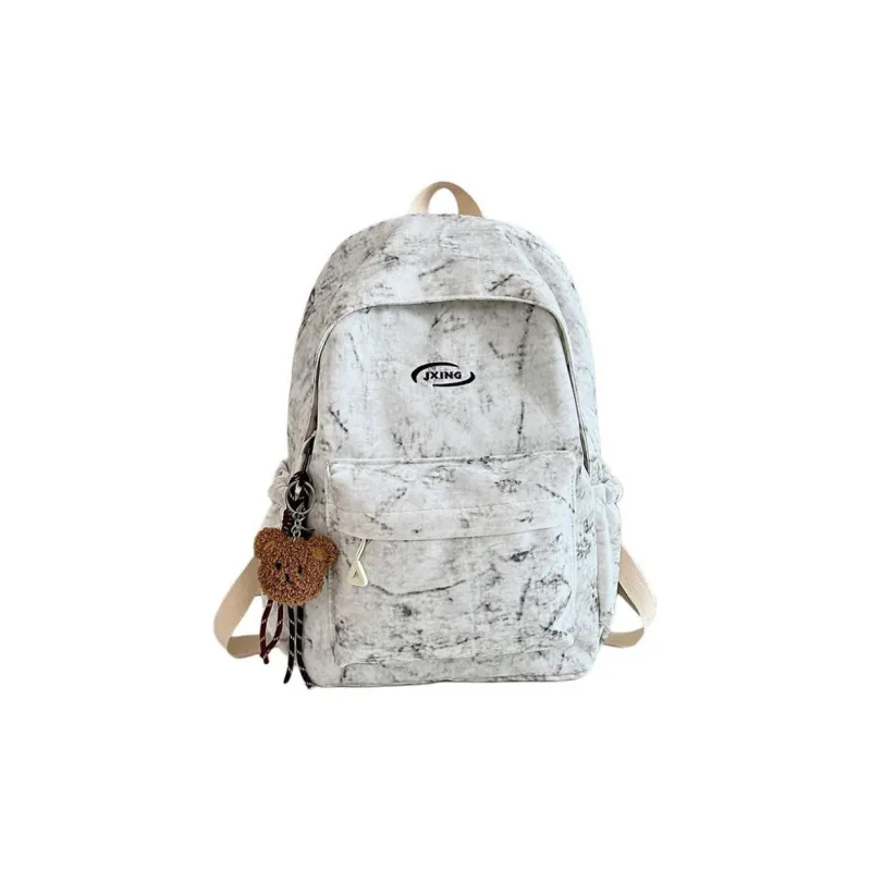 Yalu Nylon Backpack Women's Ecru/Black/Red/Blue-1
