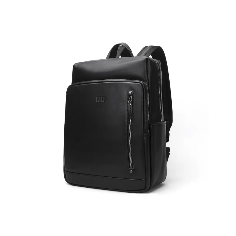 ELLE HOMME Top Grain Cow Leather Backpack Regular Men's Black-1