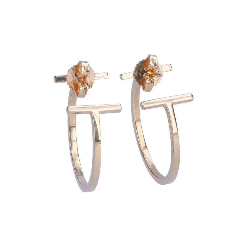 TIFFANY & CO. 18K Rose Gold Earrings Unisex Rose Gold-0