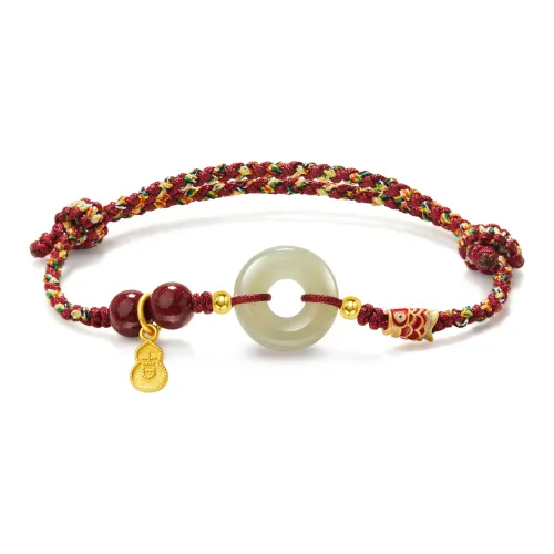 AGOVSKI Hetian Jade Bracelets Pale Greenish White Jade Unisex