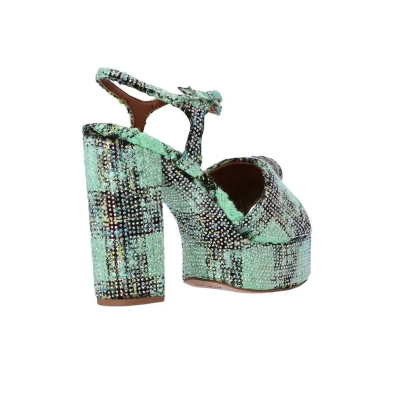 Kurt Geiger London Kensington One Strap Sandals 12.5cm Women's Green-3