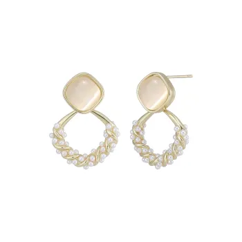 MISS XIA JWY S925 Silver Stud Stud Earrings Women's
