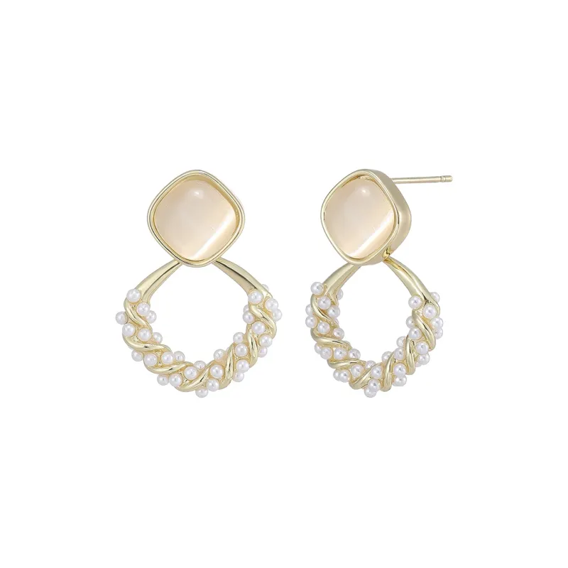 MISS XIA JWY S925 Silver Stud Stud Earrings Women's-0